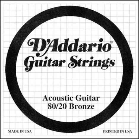 DADDARIO DBW21 80-20 Single Acoustic Guitar String Phosphor Bronze