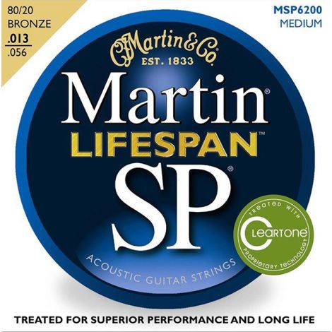 MARTIN MSP6200 13-56 Cleartone Acoustic Guitar String Bronze