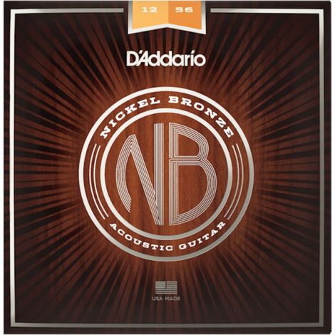 DADDARIO NB1256 12-56 Light Top / Medium Acoustic Guitar Strings Nickel Bronze