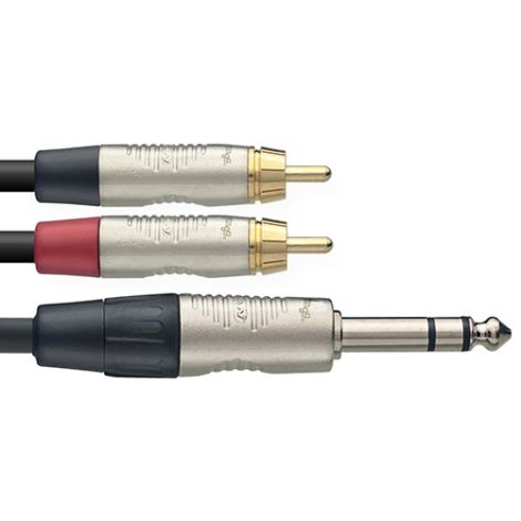 STAGG Cable 3M/10Ft St Plug - 2 Rcam Dlx