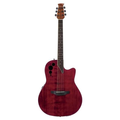 OVATION Applause Electro Acoustic Guitar AE44IIP Ruby Red Mid Cutaway