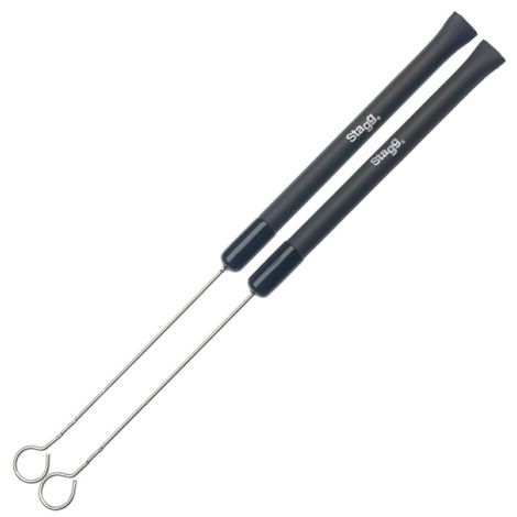 STAGG Telescop Brushes Rubber Handle