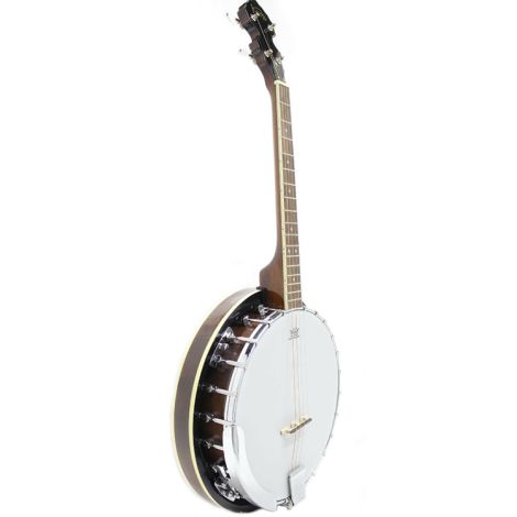 KODA FBD2417FRB 4 String Banjo 17 Fret Wooden Ring Mahogany Neck W/ Bag