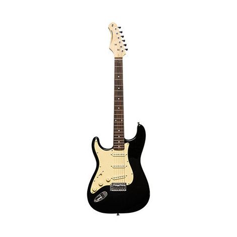 STAGG Std Series-30 Electric Guitar Black Lefthanded