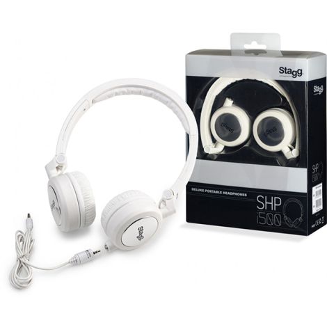 STAGG Deluxe Portable Headphones White