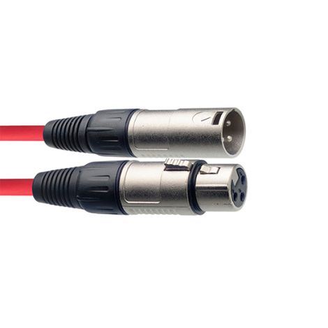 STAGG 3M/10F Red Mic Cable XLRF-X;RM