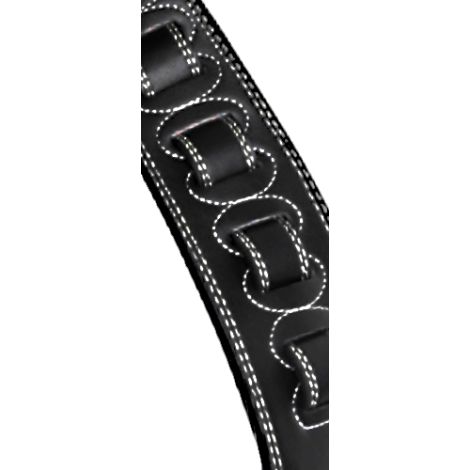 STAGG Padded Leather Extra Large Strap Black