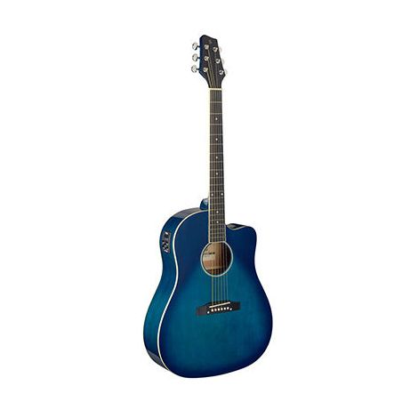 STAGG SA35 DSCE-TB Electro Acoustic Guitar SH Cutaway Blue