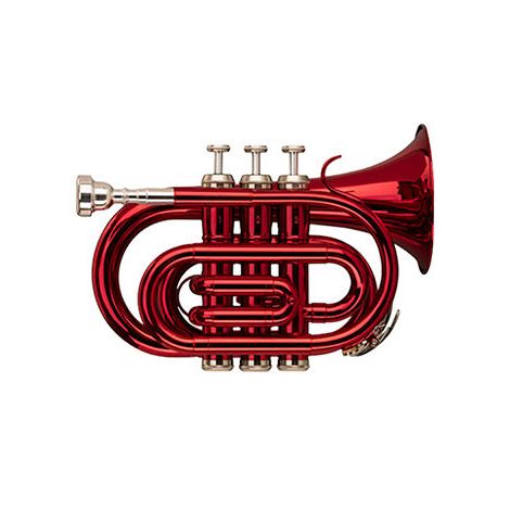 STAGG TR247S Bb Pocket Trumpet with Soft Case Red