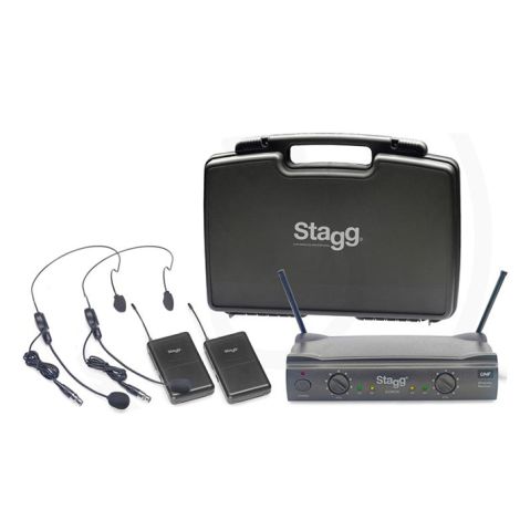 STAGG Uhf Wireless System 2 Headset Mic 864.2 - 864.7