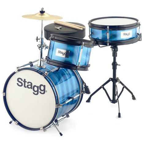 STAGG Junior Drumset Blue 3 Piece 12"