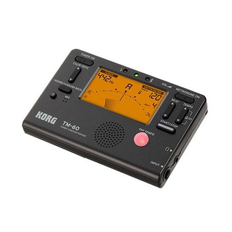 KORG TM60-BK Tuner And Metronome With Wide Detection