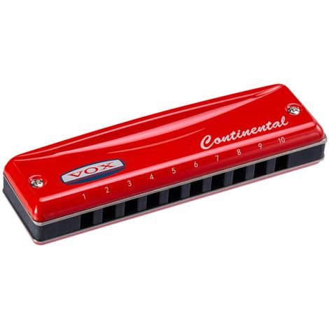 VOX VCH-2-G Harmonica Key of G Continental Red