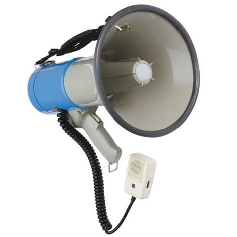 ADASTRA Power Megaphone Hand Held and Strap, Built in Alert Siren, Whistle and Jack