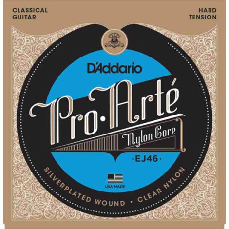 DADDARIO EJ46 28-44 Pro Arte Hard Tension, Silver Plated Wound Clear Nylon Strings