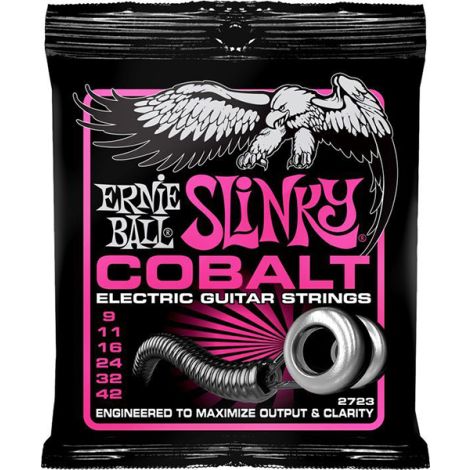 ERNIE BALL 2723 9-42 SUPER SLINKY 9 ELECTRIC GUITAR STRINGS COBALT
