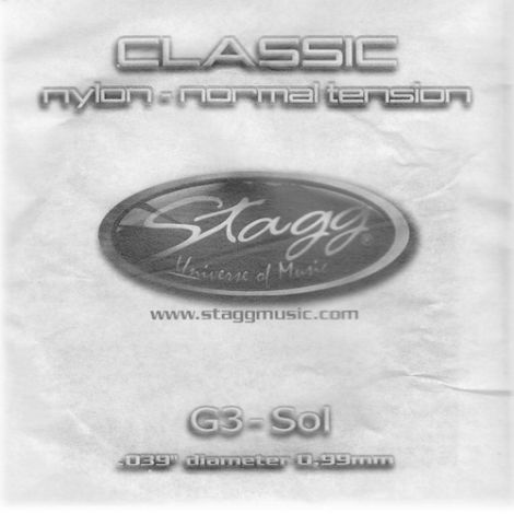 STAGG CLH-G3N G3 HIGH TENSION CLASSICAL GUITAR SINGLE STRING NYLON